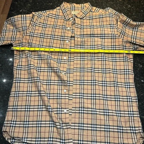 Burberry Check Cotton Poplin Button-Up Shirt